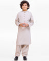 Boy's Ash Grey Kurta Shalwar - EBTKS23-3880