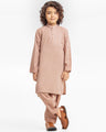 Boy's Peach Kurta Shalwar - IUSA-EBTKS24-3925